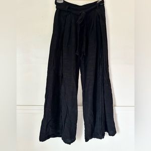 Flowy black linen pants